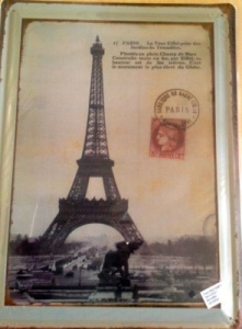 Plaque métallique Tour Eiffel